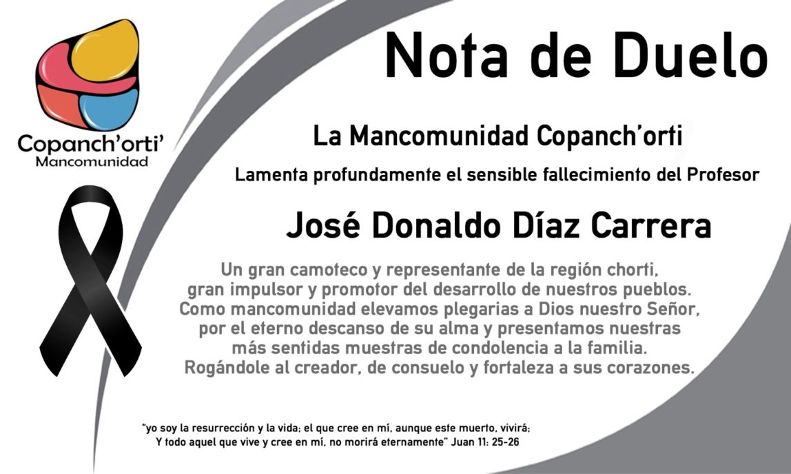 Nota de Duelo Copan Ch'orti'